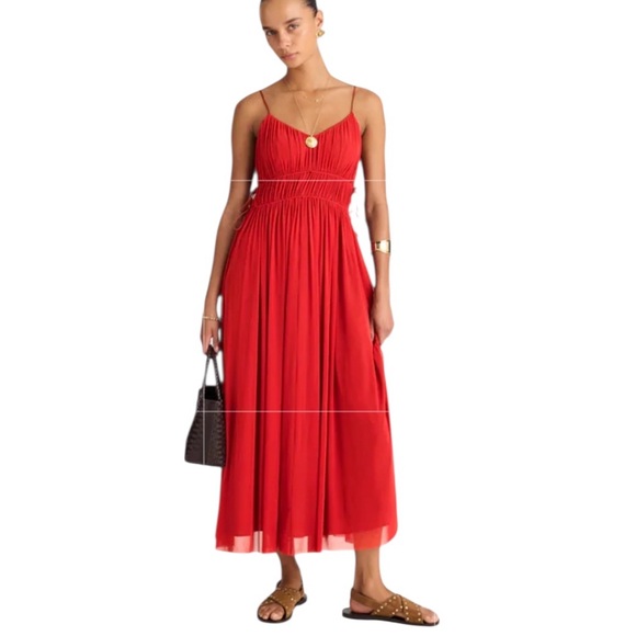 emerald green dress satin Ayla Pleated Satin Gown